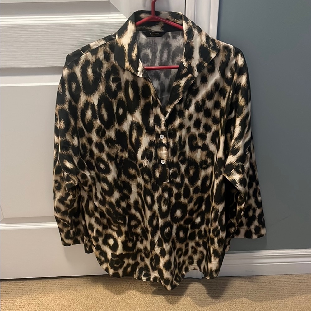 Leopard Print Women's Top massimo Dutti